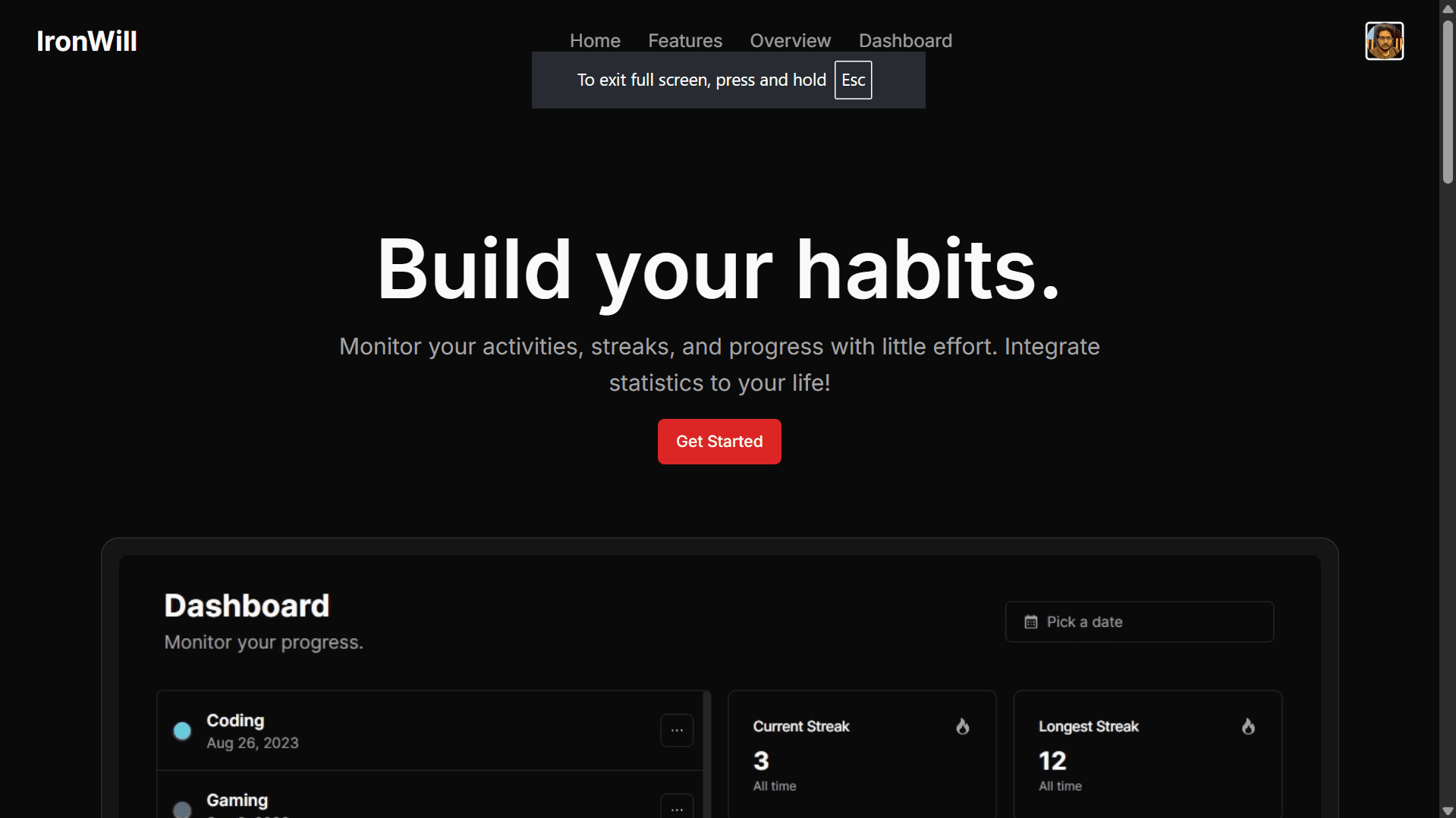 An image of the IronWill project.